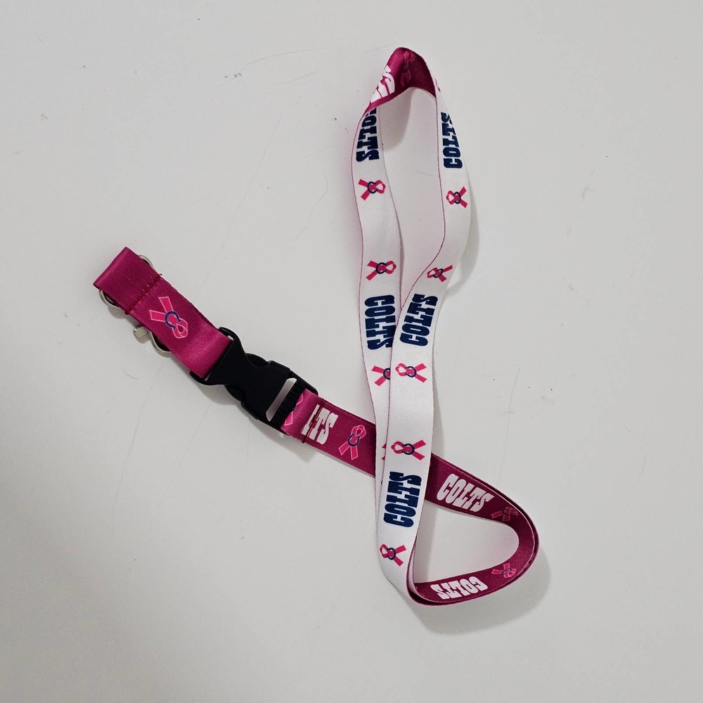 Colts -Breast Cancer Key chain‎ ID holder